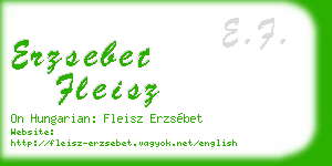 erzsebet fleisz business card