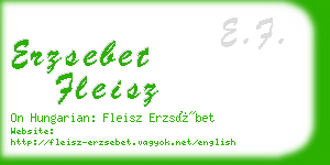 erzsebet fleisz business card